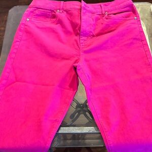 LOFT Vivid Pink Ankle Jeans
